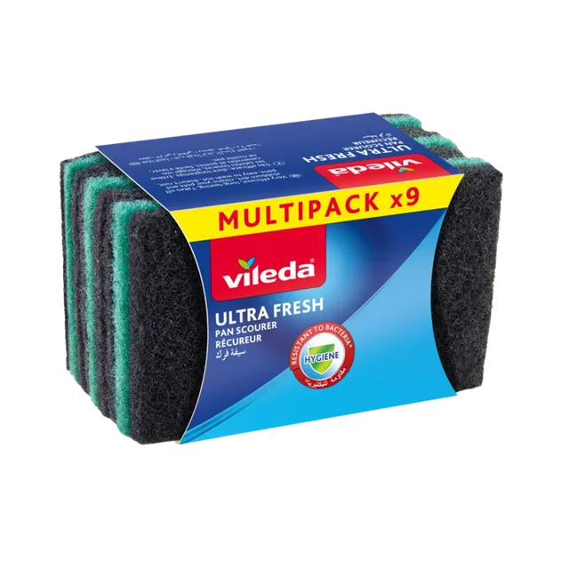 Vileda Ultra Fresh Scouring Pad, 9 Pieces