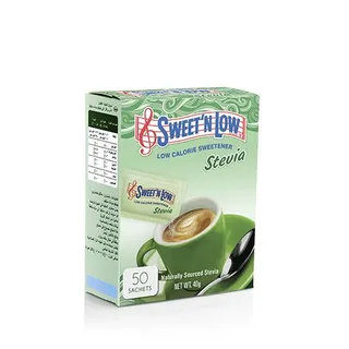 Sweet'N Low Stevia Sachets, 50 Sachets, 40g
