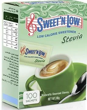 Sweet'N Low Stevia 100 Sachets, 80g