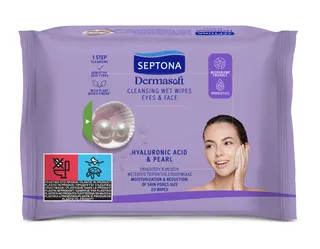 Septona Daily Clean Facial Wipes With Hyaluronic Acidand Pro-Vitamin B5 20 Wipes