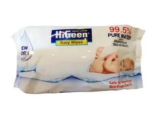 HiGeen Baby Wipes 99.5% Pure Water With grapefruit Seed Extract, 66 Sheets