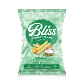 Kitco Bliss Veggie Straws Zataar With Creamy Yoghurt 34g