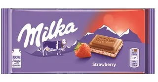Milka Chocolate W/ Strawberry, 100g