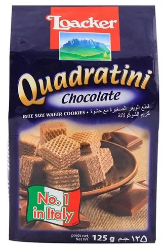 Loacker Quadratini Chocolate Wafer, 125g