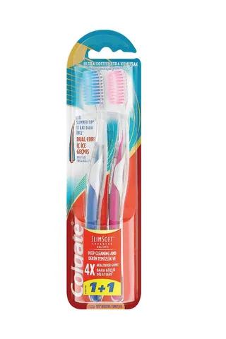 Colgate ToothBrush Slim Soft Advanced x2