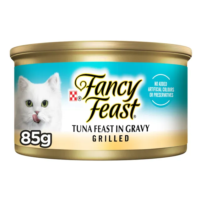 Fancy Feast Tuna Feast in Gravy Grilled Cat Food, 85g