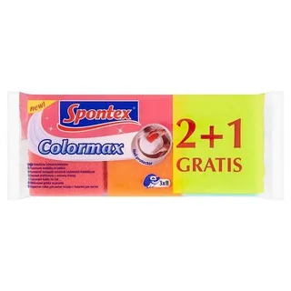 سبونتكس إسفنجة غسيل أطباق ملونة ماكس 2+1 pcs