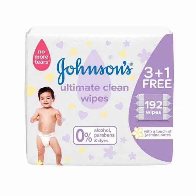 Johnson's Ultimate Clean Baby Wipes 4x48 Pieces