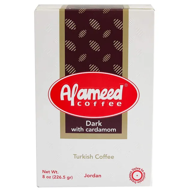 Al Ameed Coffee Dark Coffee with Cardamom, 200g