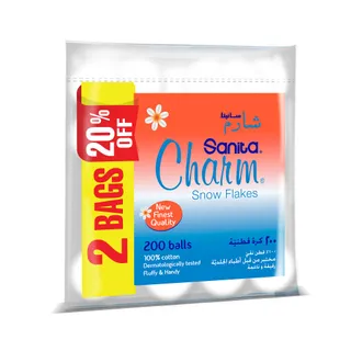 Sanita Charm 100% Cotton Balls 200