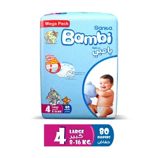 Bambi Diaper Mega Large 80 pcs