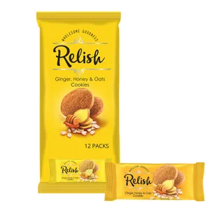 Nabil Relish Ginger, Honey & Oat Cookies 42 g x 12 Pcs