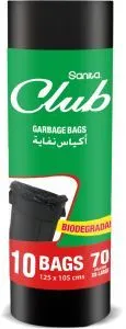 Sanita Club Biodegradable Garbage Bags, 70 Gallons, 10 Bags