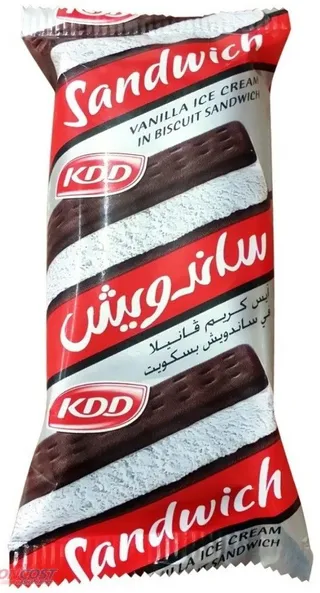 كي دي دي ساندويتش آيس كريم بالفانيليا، 77 مليلتر