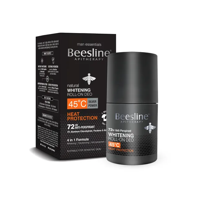 Beesline Men's Heat Protection Whitening Roll-On Deodorant 50ml
