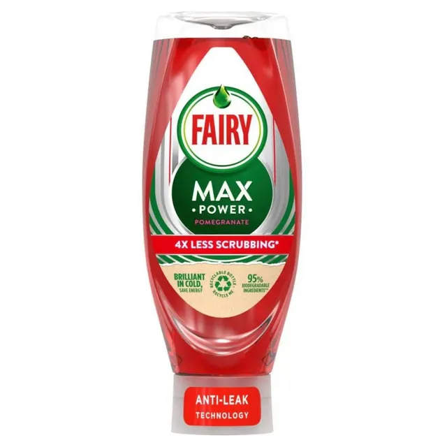 Fairy Max Power Pomegranate Dishwashing Liquid, 640ml