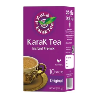 Karak Tea Original Instant Premix Flavored Tea Sticks, 10x20g