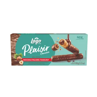 لاغو بلايزير رول ويفر شوكولاتة حليب محشو كريمة بندق 100g