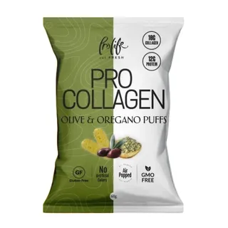 Prolife Pro Collagen Olive & Oregano Flavor Protein Puffs, 60g