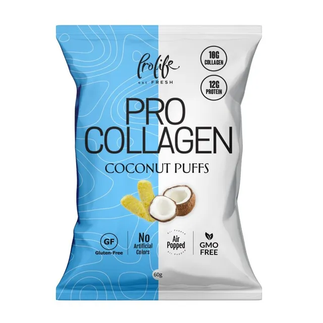 Prolife Pro Collagen Coconut Flavor Protein Puffs, 60g