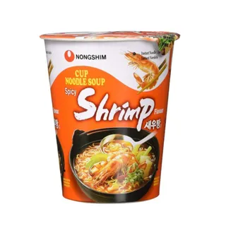 Nongshim Spicy Shrimp Flavour Noodle Soup Cup, 67g
