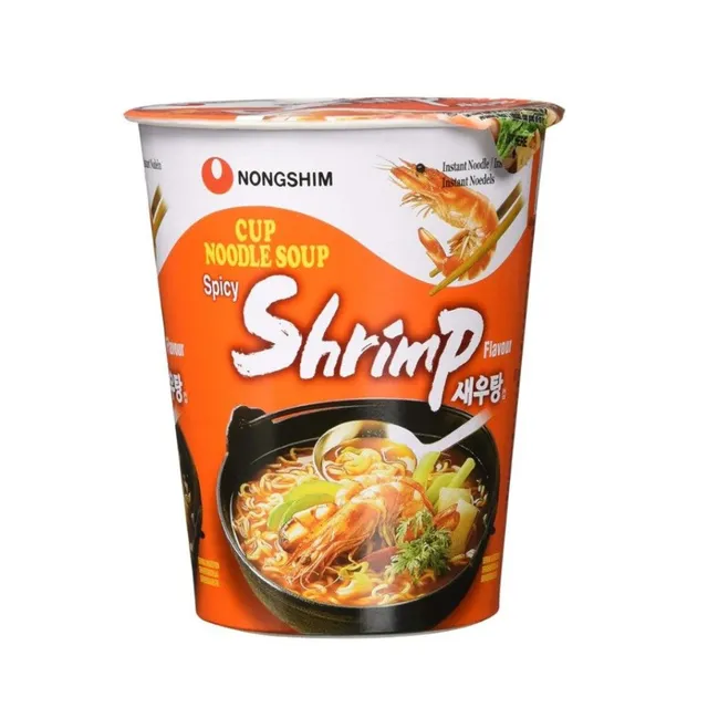 Nongshim Spicy Shrimp Flavour Noodle Soup Cup, 67g