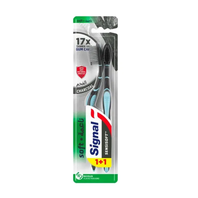 Signal Sensisoft Charcoal Toothbrush 1+1