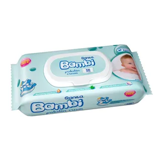 Sanita Bambi Aqua Clean Baby Wipes, 56 Pieces