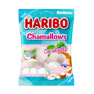 Haribo Chamallows Cocoballs Coconut Marshmallows, 62g