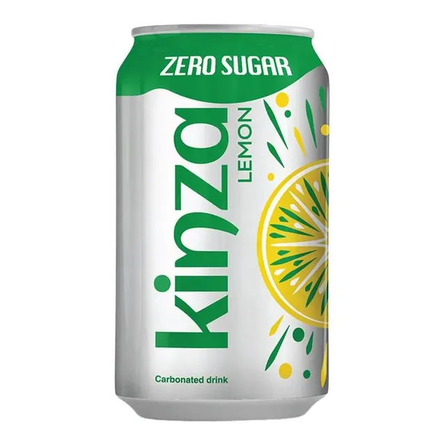 كينزا ليمون بدون سكر مشروب غازي علبة، 360ml