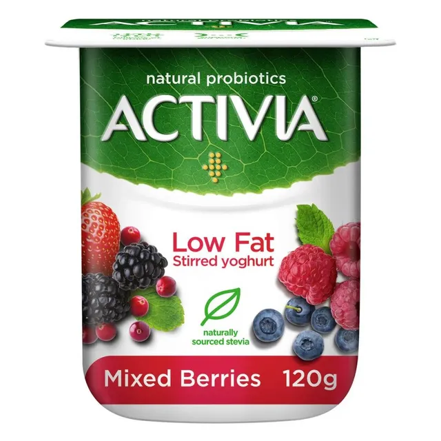Activia Low Fat Mixed Berries Stirred Yoghurt, 120g