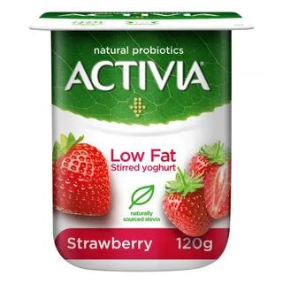 Activia Low Fat Strawberry Stirred Yoghurt, 120g