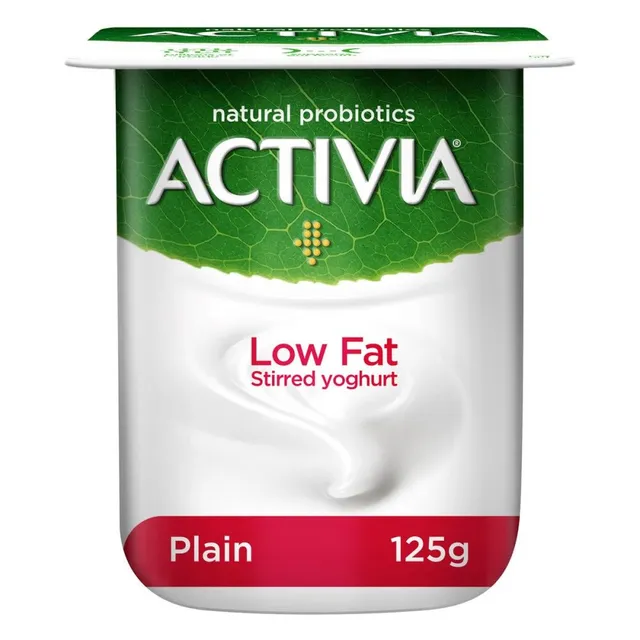 Activia Low Fat Plain Stirred Yoghurt, 125g