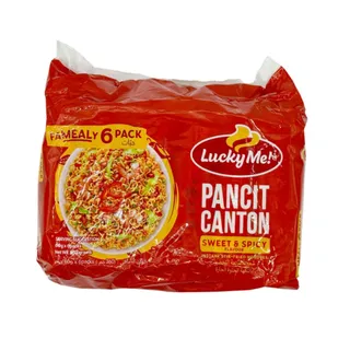 Lucky Me Pancit Canton Sweet & Spicy Flavour Fried Noodles, 6x60g