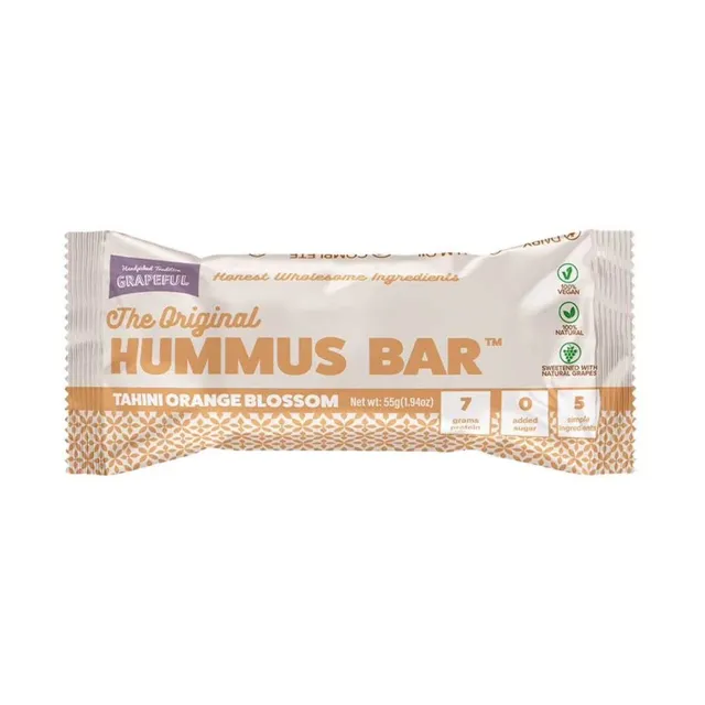 Grapeful Vegan Tahini Orange Blossom Hummus Bar, 55g