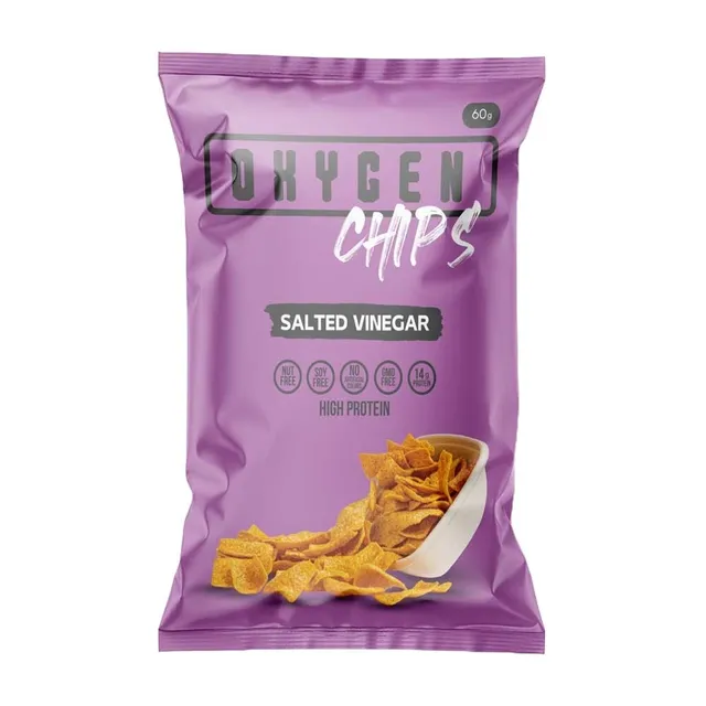 Oxygen Salted Vinegar Flavor Protein Chips, 60g