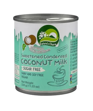 Nature Charm Sugar Free Vegan Sweetened Condensed Coconut Milk, 320g