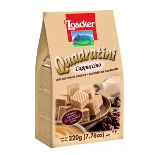 Loacker Quadratini Cappuccino Wafer, 220g