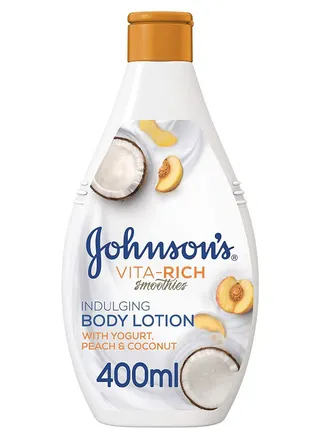 جونسونز لوشن جسم فيتا-ريتش المغذي بالزبادي والخوخ وجوز الهند، 400ml