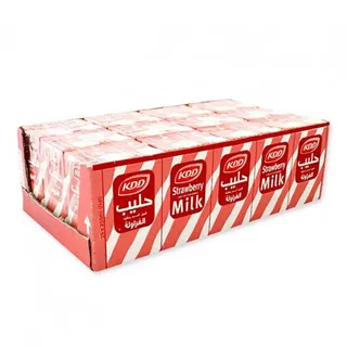 Kdd Low Fat Strawberry Flavoured Milk 24 pcs x 250 ml