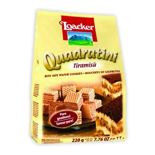 Loacker Quadratini Tiramisu Wafer, 220g