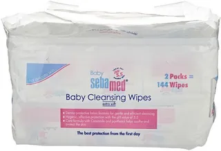 Sebamed Baby Cleansing Wipes with Panthenol Pack, 2x72 Wipes