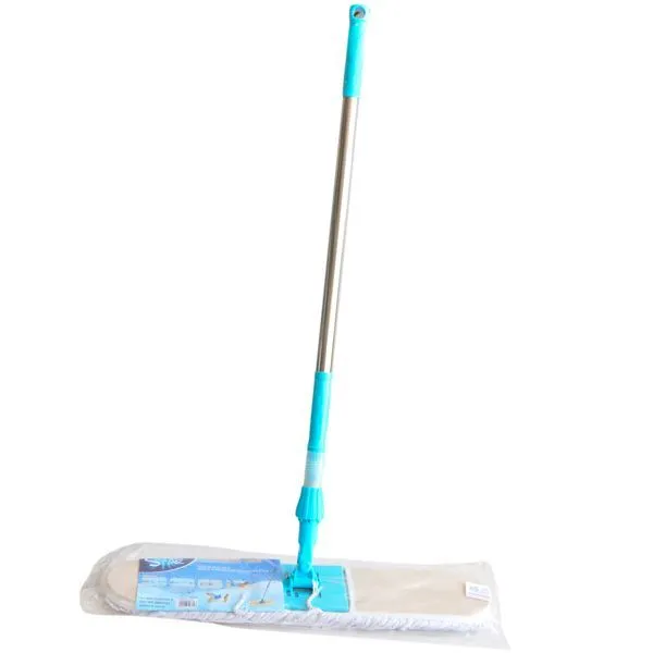Premium Care Cotton Flat Mop with Stainless Steel Stick W-163