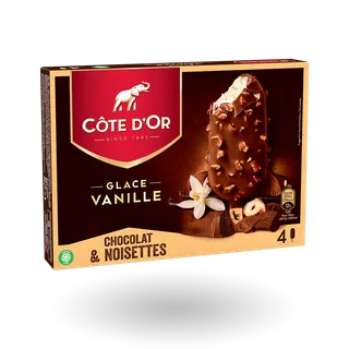 Cote D'Or Vanilla Ice Cream Chocolate & Hazelnut Bar Multipack 360 ml