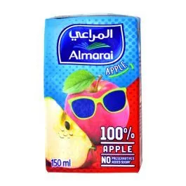 المراعي عصير تفاح 100% UHT كرتون، 140مل