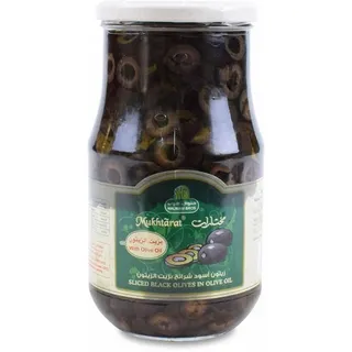 Halwani Bros Mukharat Sliced Black Olives With Olive Oil 650g
