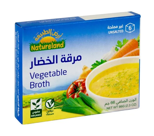 مكعبات مرق خضروات أرض الطبيعة غير مملح 66 جم