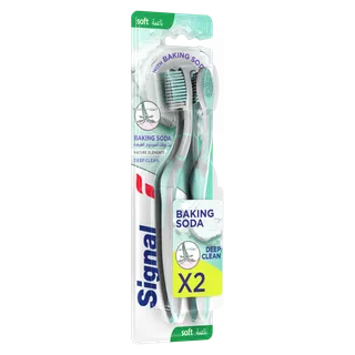 Signal Toothbrush With Bicarbonate Deep Clean Soft 2pcs