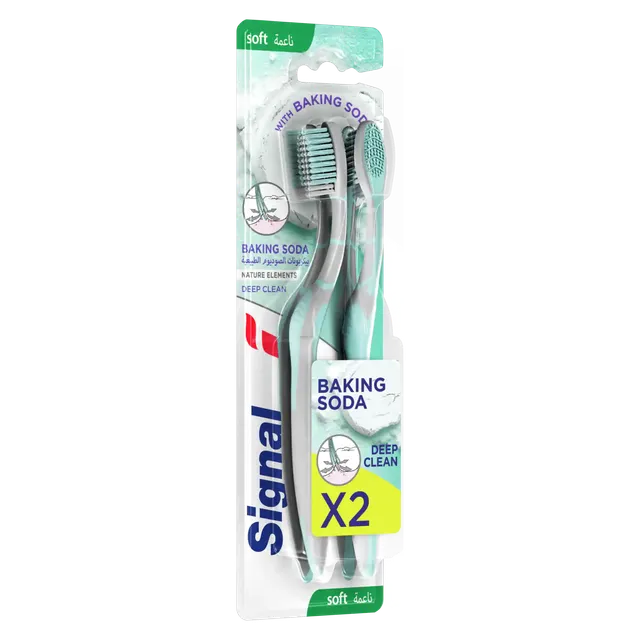 Signal Toothbrush With Bicarbonate Deep Clean Soft 2pcs