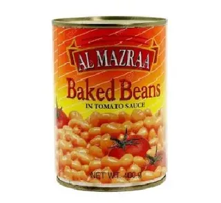 Al Mazraa Baked Beans With Tomato Sauce 400 g